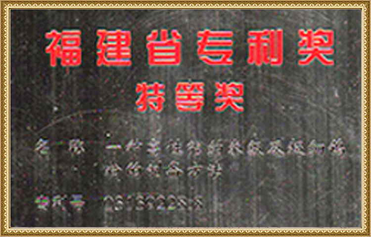 福建省专利奖特等奖